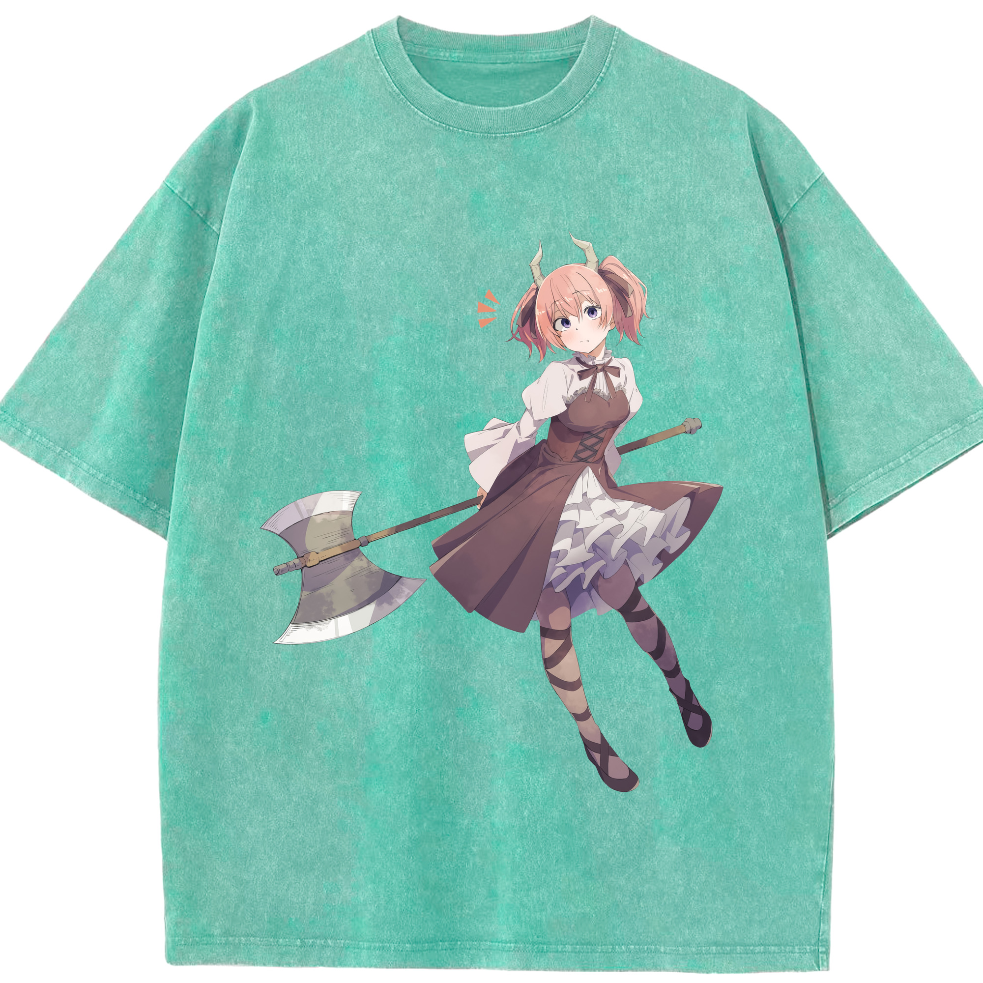 （画像用） 葬送のフリーレン Frieren 綿100% ヴィンテージ風 半袖Tシャツ（フロントプリント）